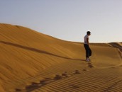 Walking on the desert - Dubai