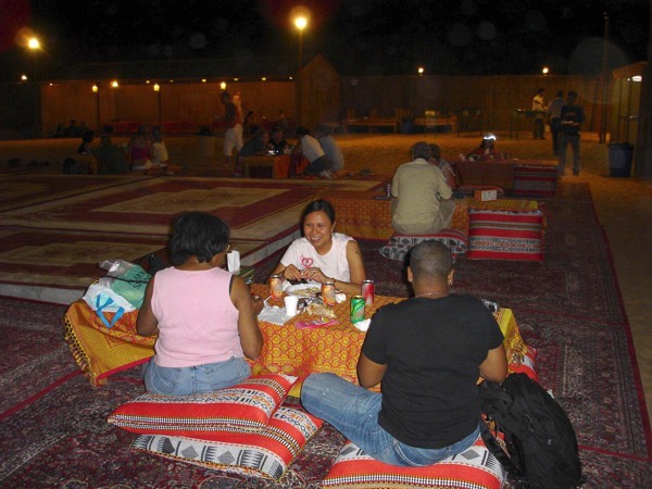 Dinner at the Bedouin camp - Dubai