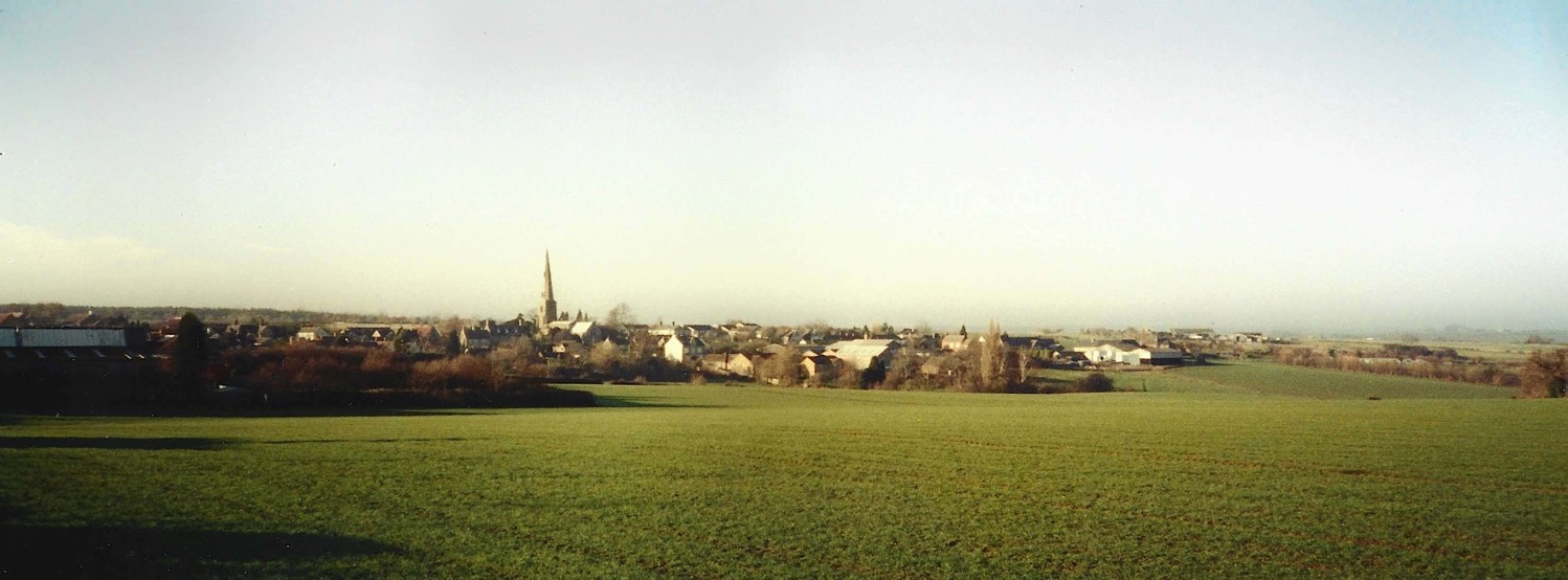 panoramic photo of English village