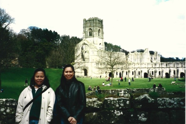 At Fountains Abbey with Liza