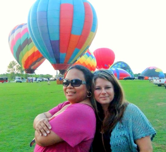 Hot air balloons with friends