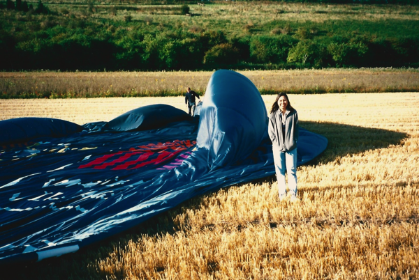 Preparing the hot air balloon