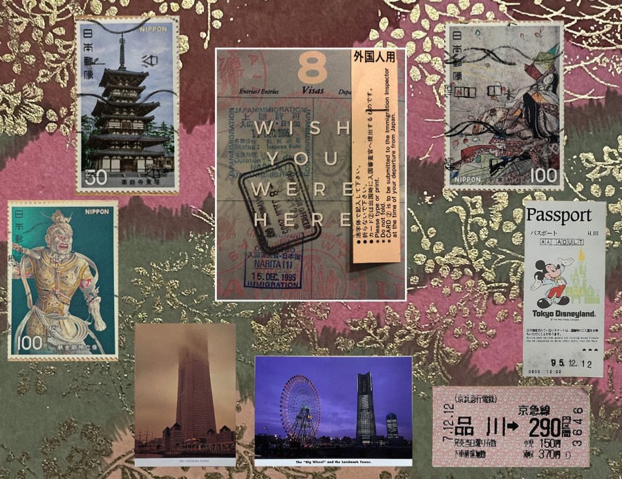 image - collage of Japan ephemera