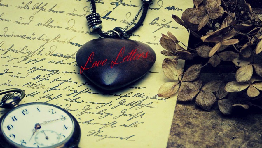 image of love letter with heart pendant